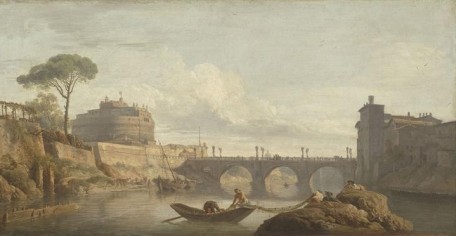 Le Pont et le château Saint-Ange à Rome. Claude Vernet.