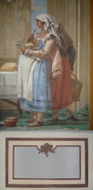 Fresque par Giandomenico Tiepolo .Détail de Repas de famille.