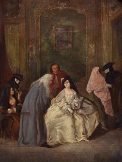 Réunion du Procureur et sa femme. Imitateur Pietro Longhi