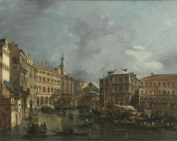 Le pont du Rialto. Francesco Guardi.