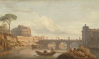 Le Pont et le château Saint-Ange à Rome. Claude Vernet.