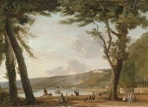 Vue des coteaux de Bellevue prise du parc de saint cloud. MOREAU L Aîné