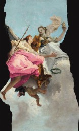 Tiepolo, Giambattista. Detail de fresque Noblesse et la vertus d ignorance .